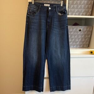 Warp + Weft Dark Blue Flare & Wide Leg Jeans